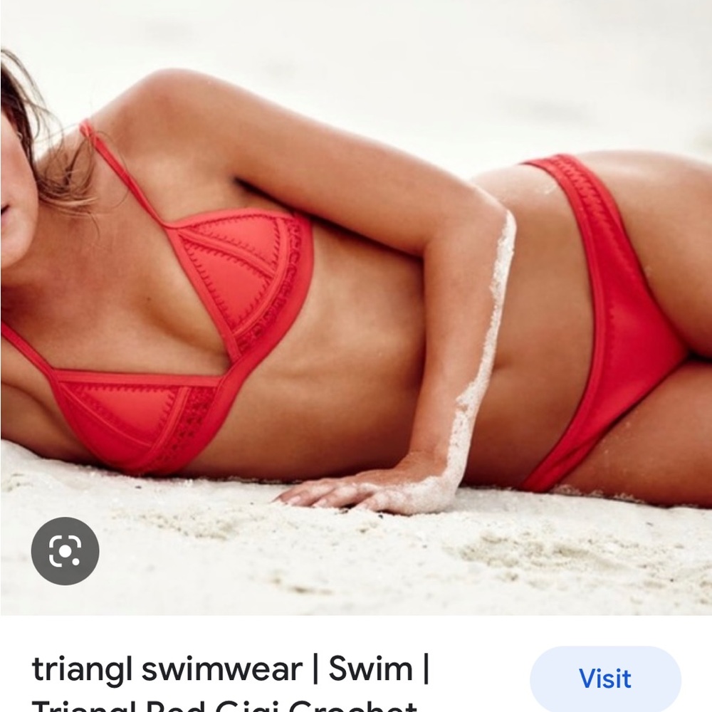 TRIANGL gigi red crochet bikini